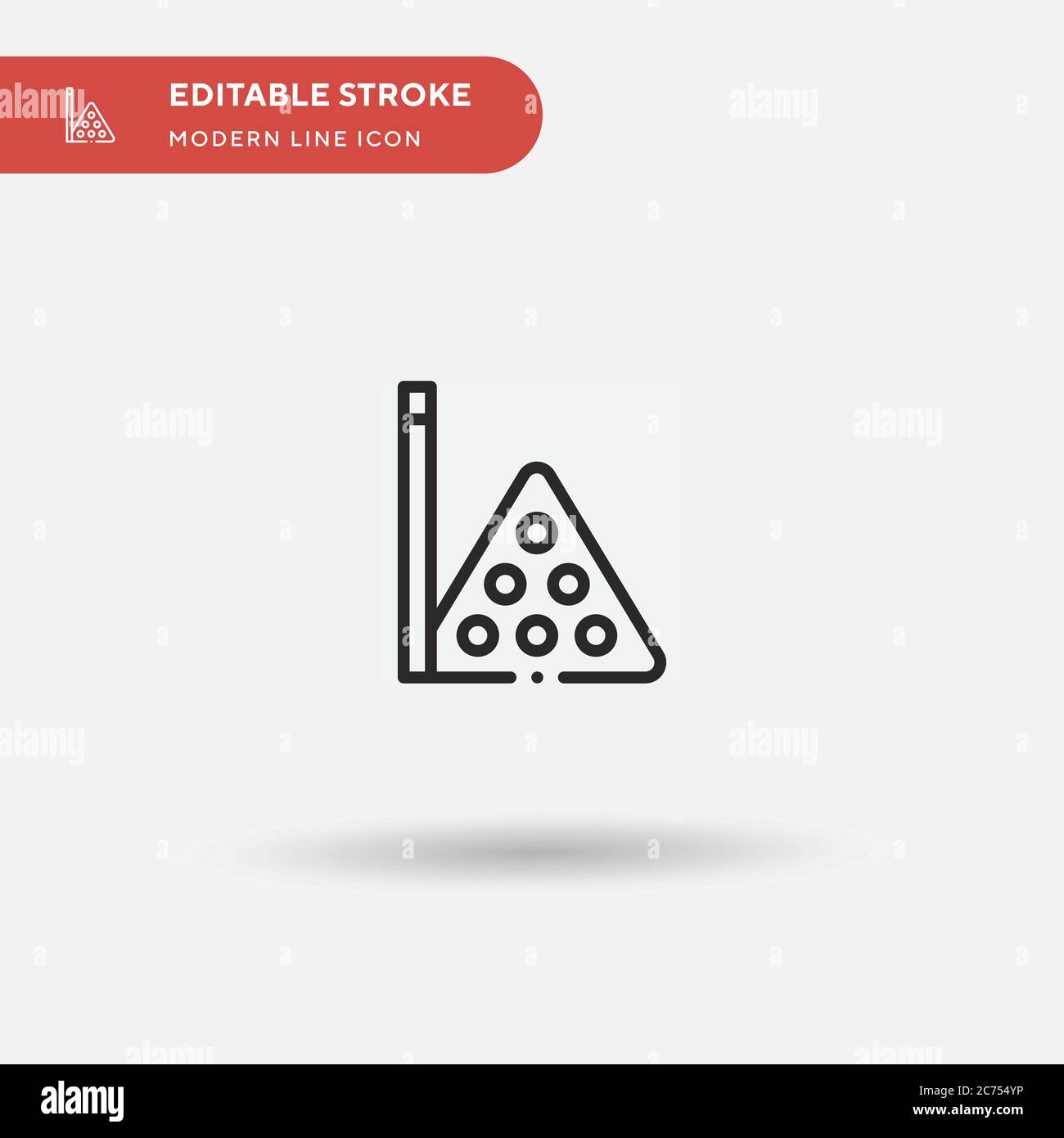 Billiard Simple vector icon. Illustration symbol design template for web mobile UI element. Perfect color modern pictogram on editable stroke. Billiard icons for your business project Stock Vector