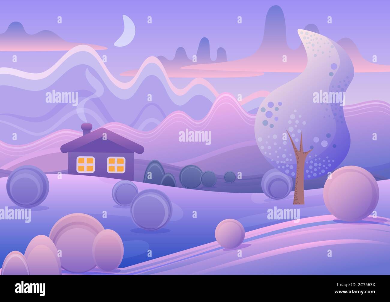 Wood in the snow Stock Vector Images - Alamy