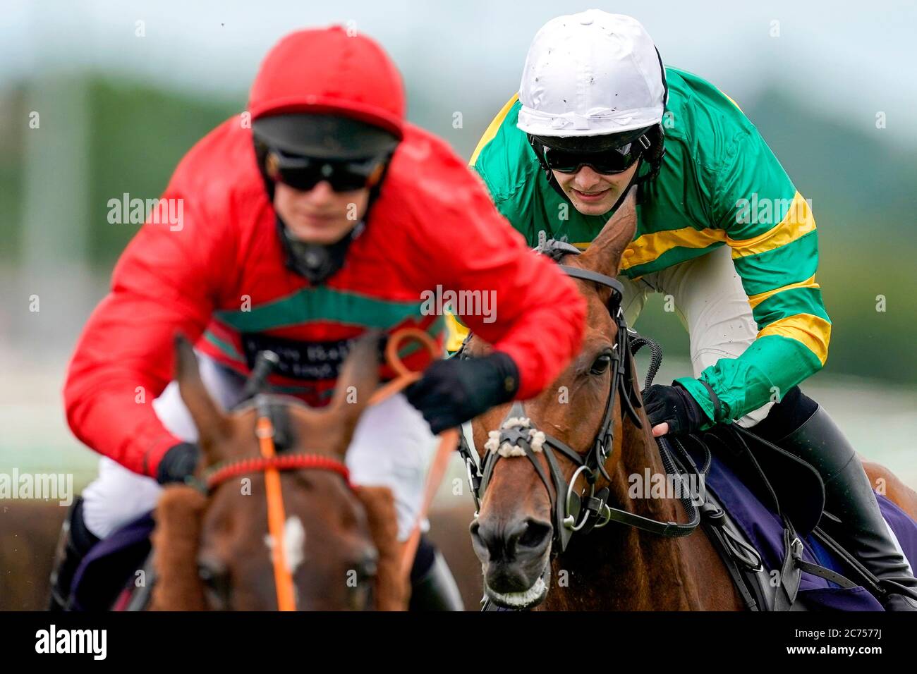 As You Like ridden by jockey Jonjo O'Neill Jr (back, right) on their way to win The Sign Solutions Nottingham Handicap Steeple Chase at Southwell Racecourse. Stock Photo