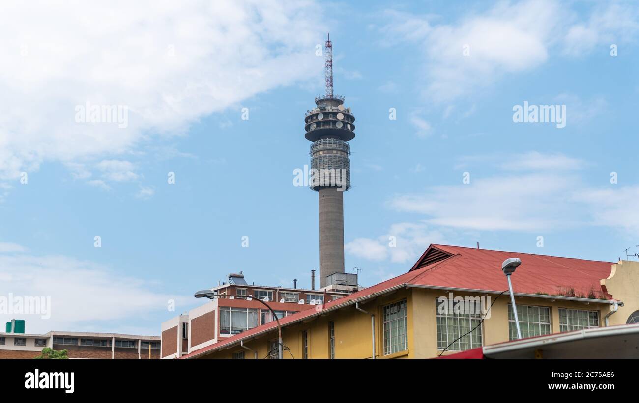 Johannesburg, South Africa October 2019 Hillbrow TV Tower over