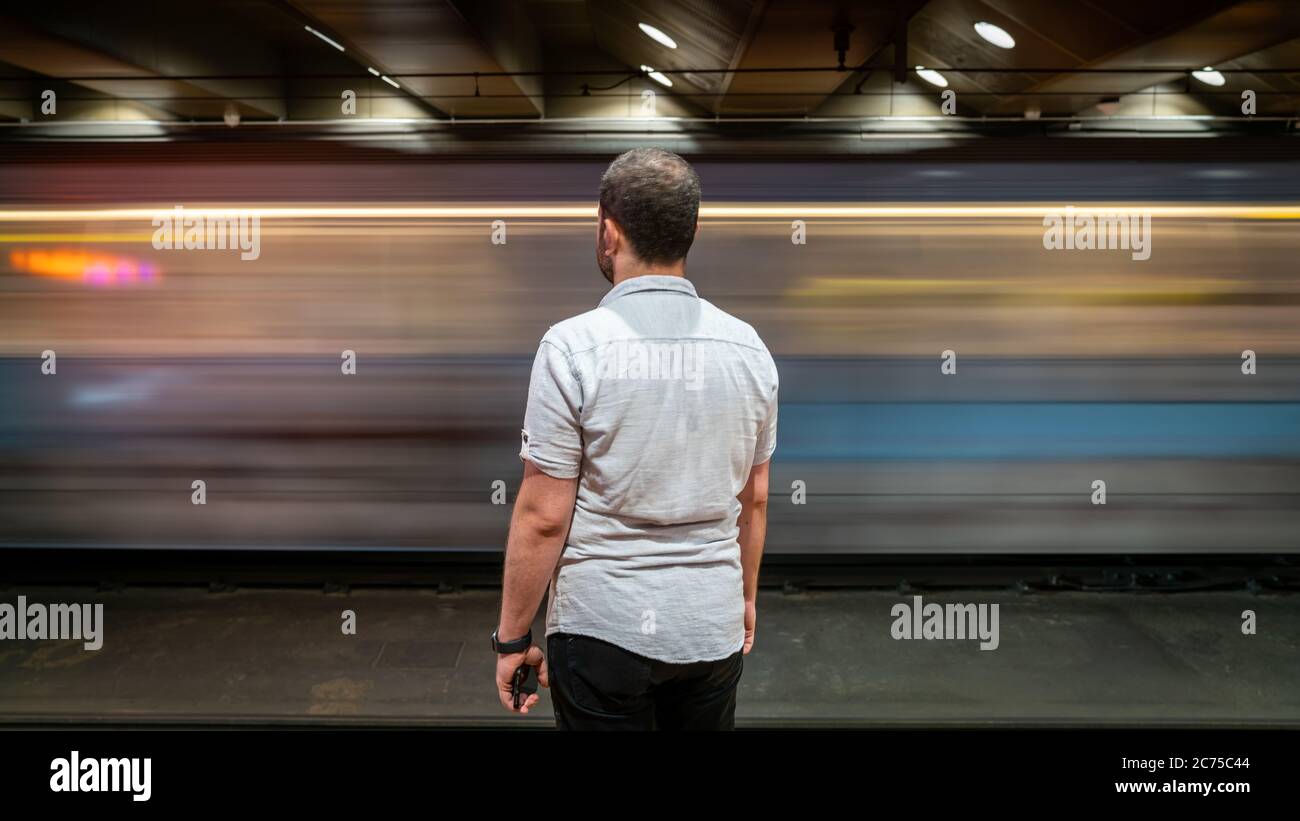 Blurred tram connection hi-res stock photography and images - Alamy
