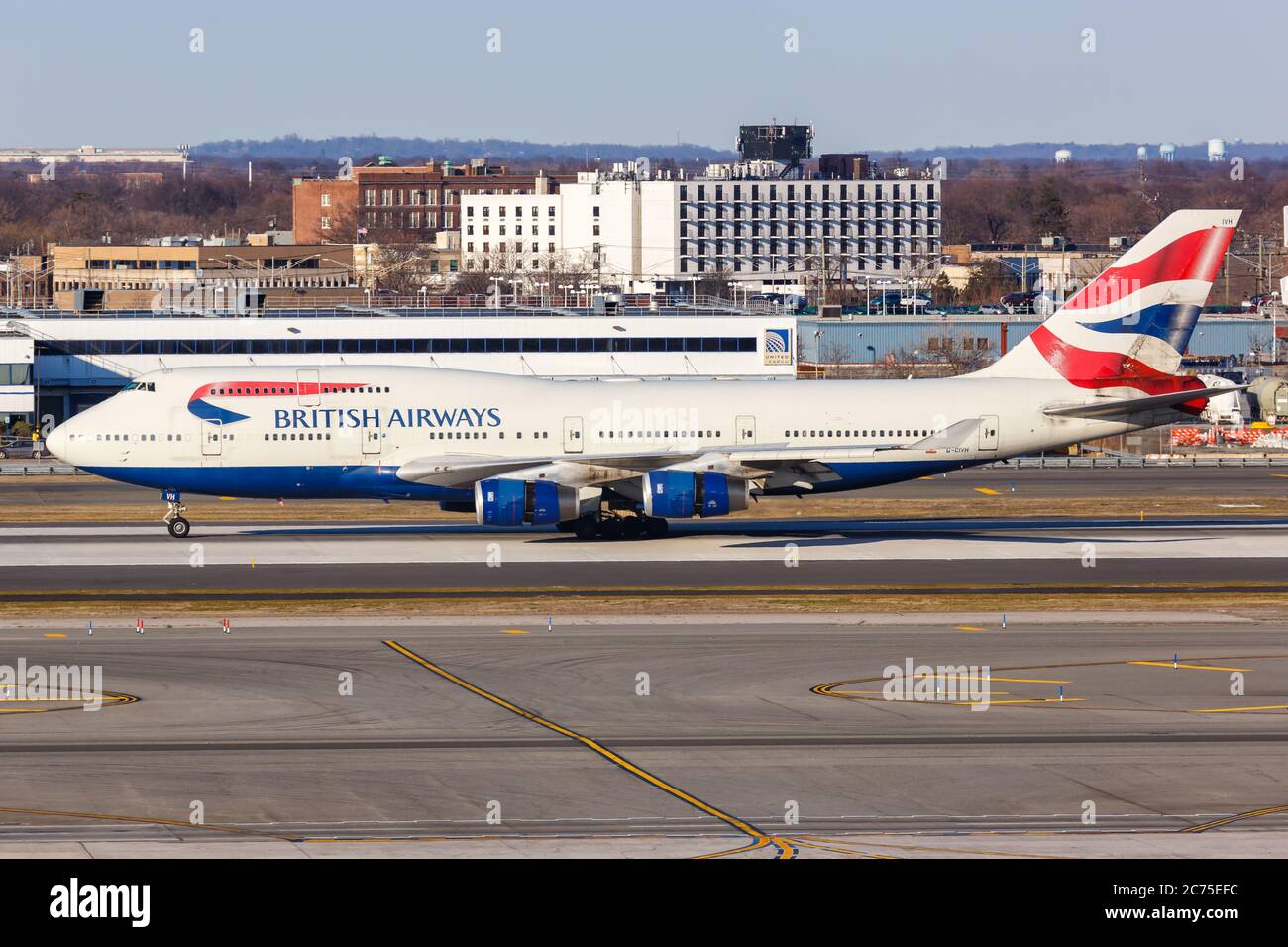 New York City, New York March 1, 2020 British Airways Boeing 747400 airplane New York JFK
