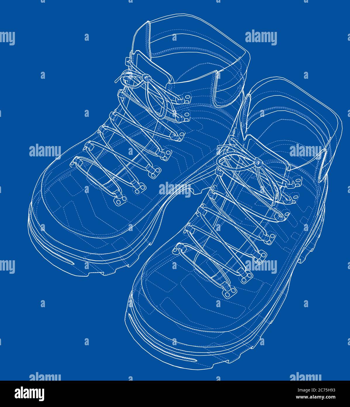 Mens boot concept. 3D illustration Stock Photo - Alamy