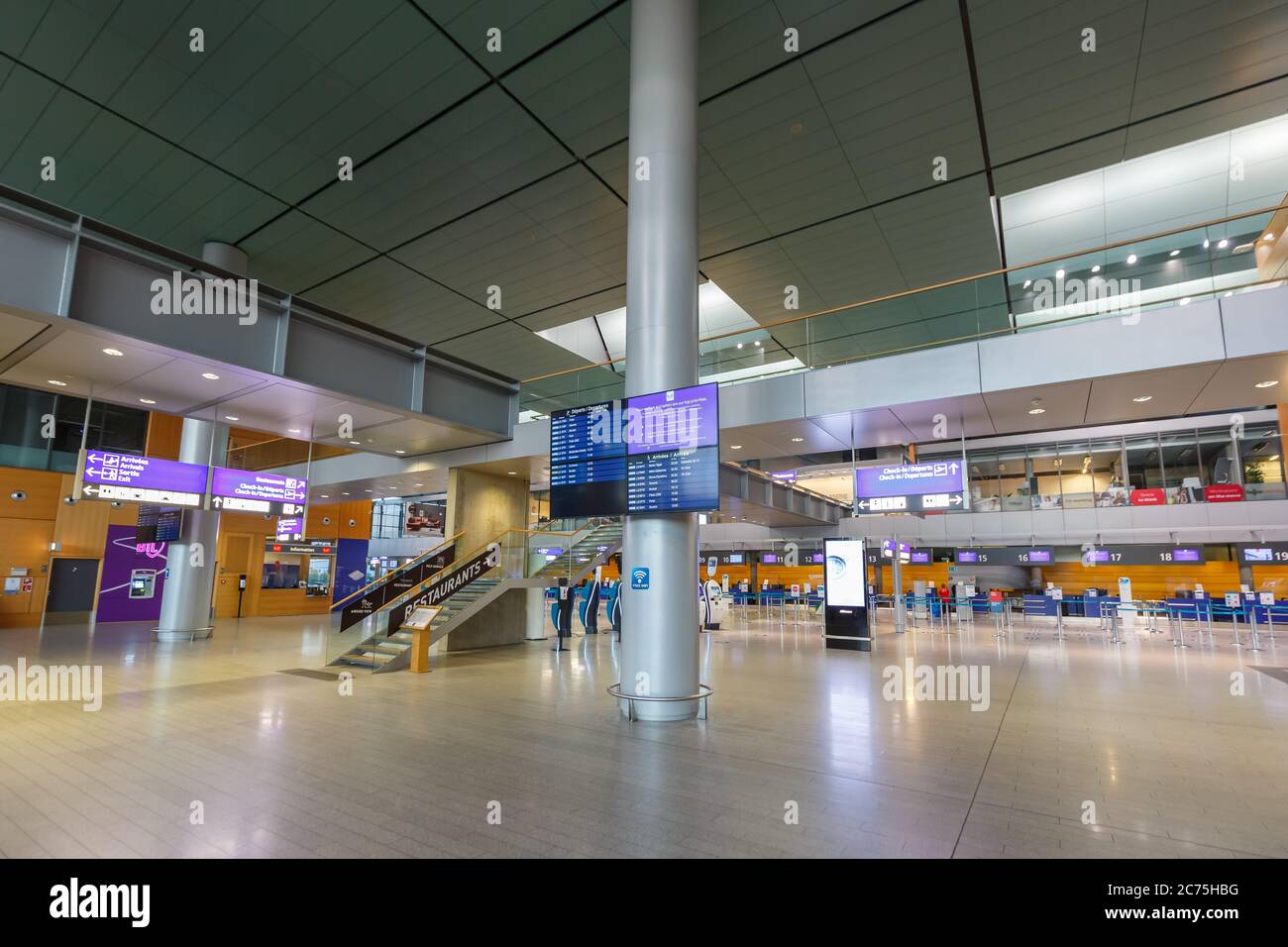 Findel, Luxembourg - June 23, 2020: Terminal building of Findel airport (LUX) in Luxemburg. Stock Photo