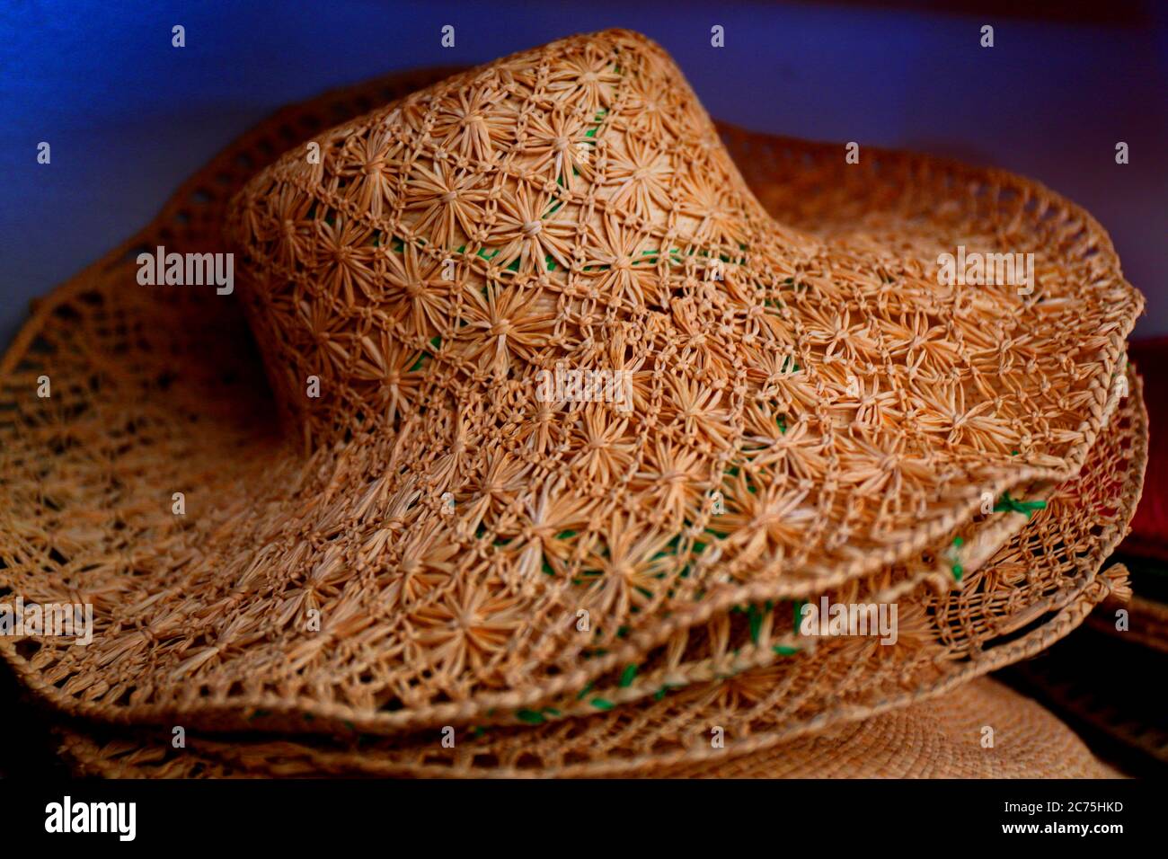 Hand-made hat from palm leaves, Barreirinhas, Brazil Stock Photo - Alamy