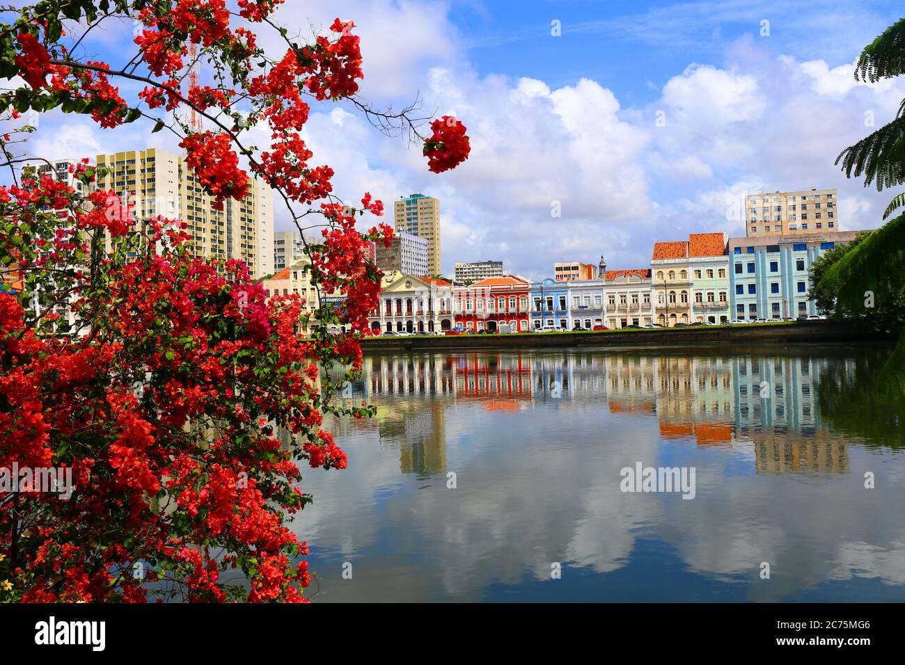 Beautiful view at the old town in Recife, Pernambuco, Brazil Stock Photo