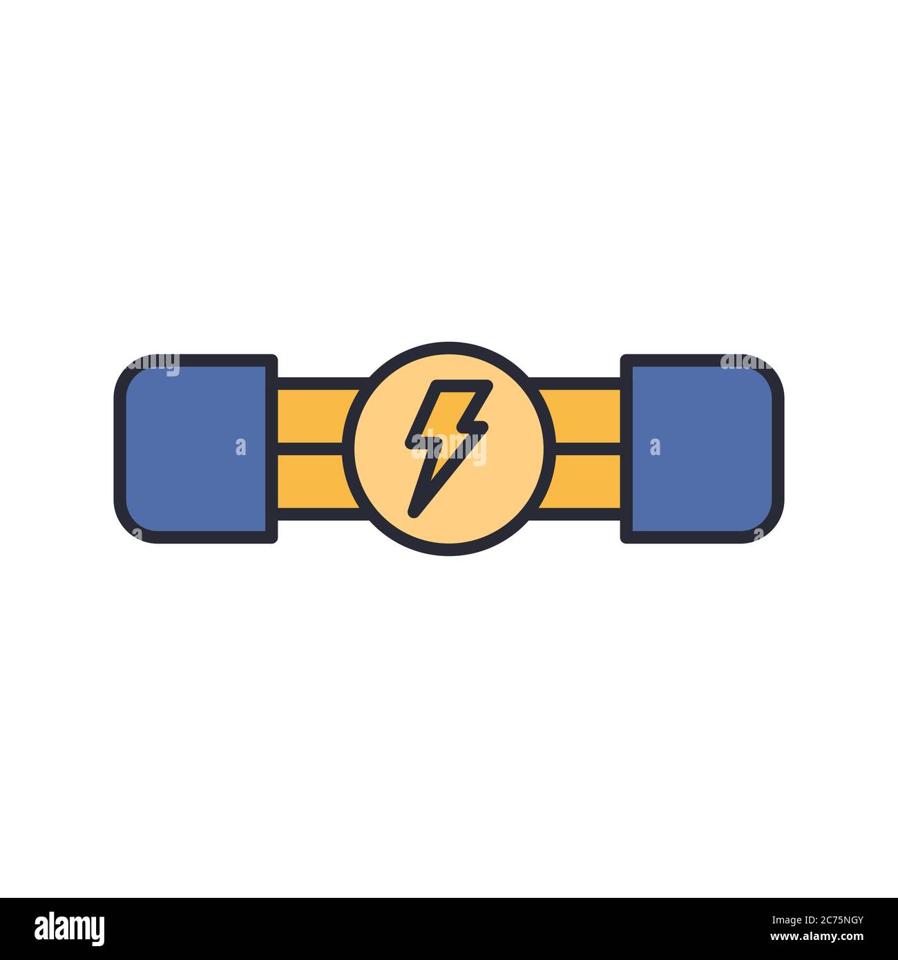 Electric fuse vector icon symbol electronic isolated on white background  Stock Vector Image & Art - Alamy