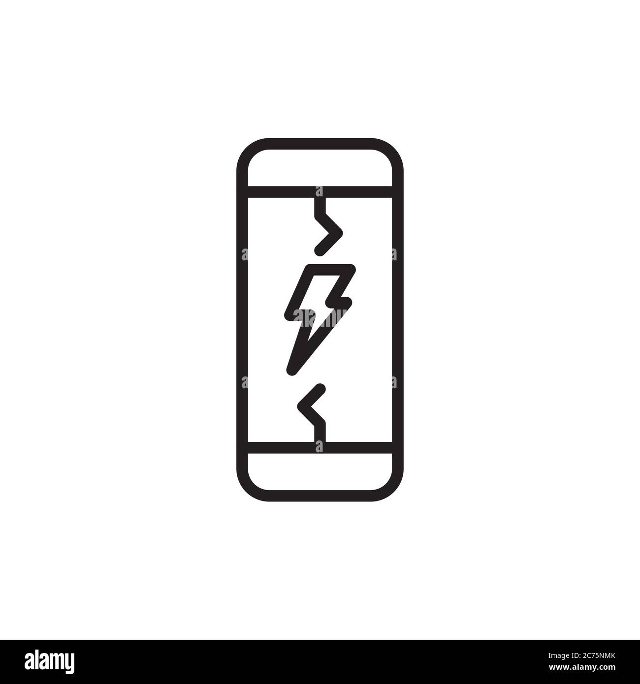 Electric fuse vector icon symbol electronic isolated on white