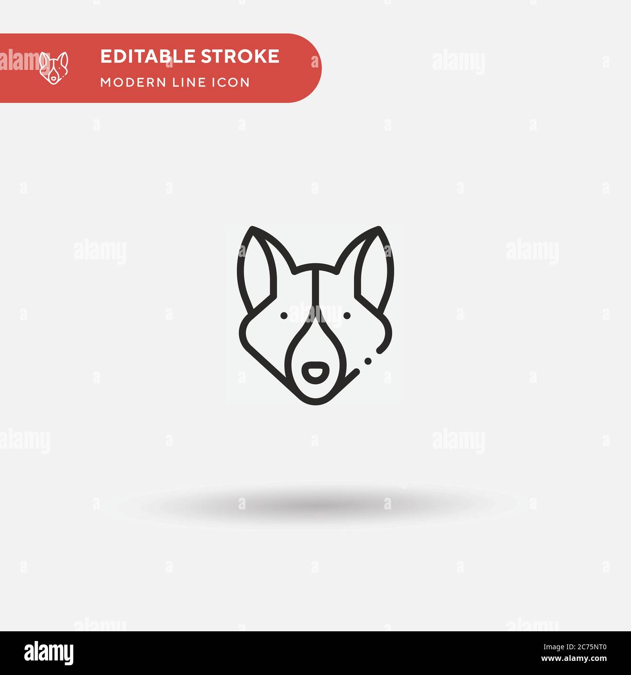 Wolf Simple Vector Icon Illustration Symbol Design Template For Web Mobile Ui Element Perfect Color Modern Pictogram On Editable Stroke Wolf Icons For Your Business Project Stock Vector Image Art