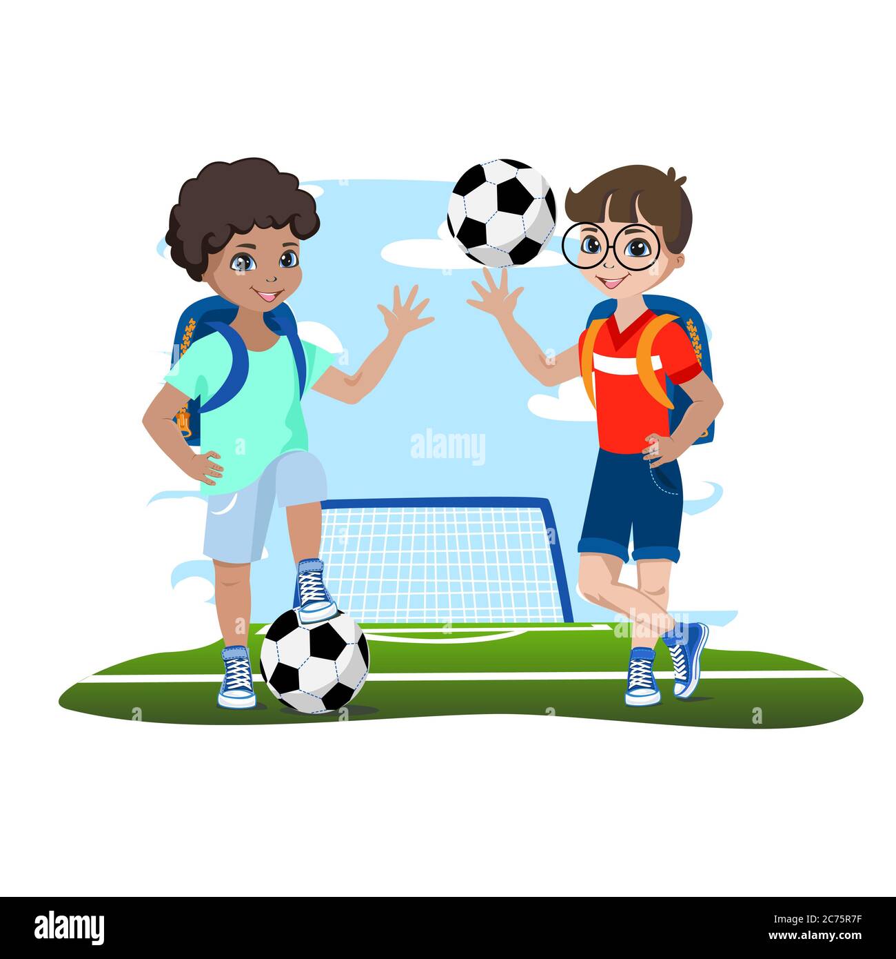 Boy girl cartoon soccer player hi-res stock photography and images - Alamy Boy girl cartoon soccer player hi-res stock photography and images - Alamy
