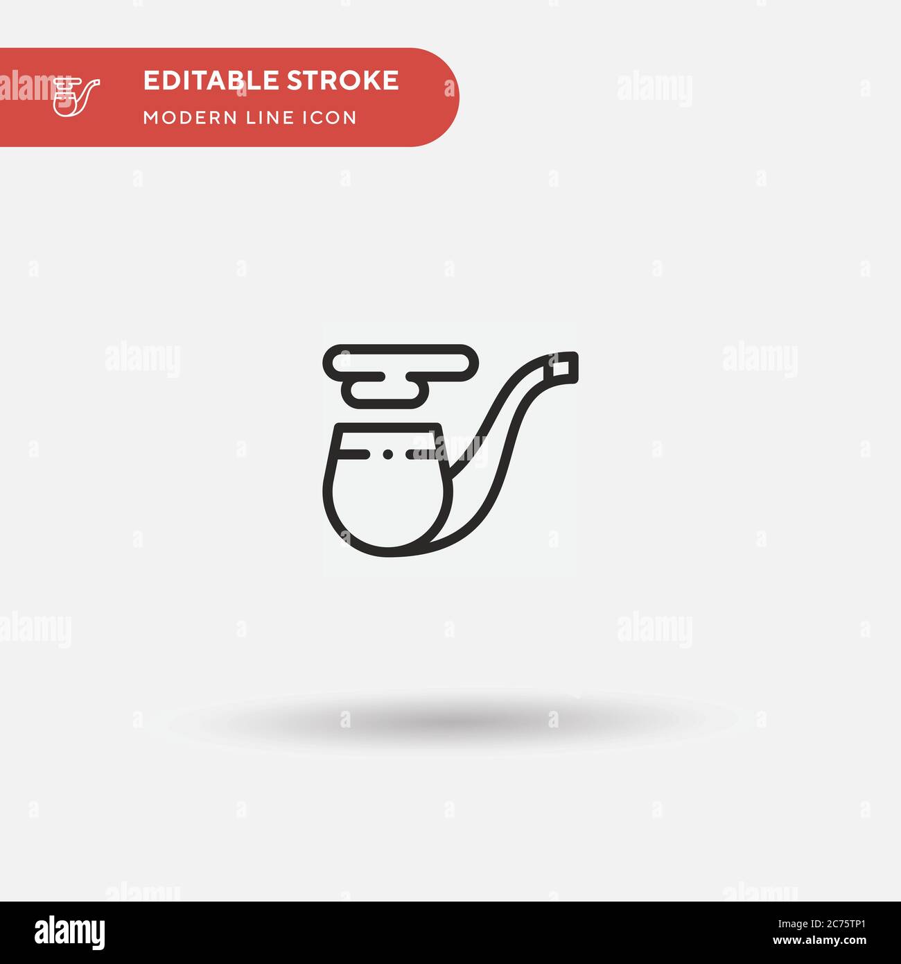 Pipe Simple vector icon. Illustration symbol design template for web mobile UI element. Perfect color modern pictogram on editable stroke. Pipe icons for your business project Stock Vector