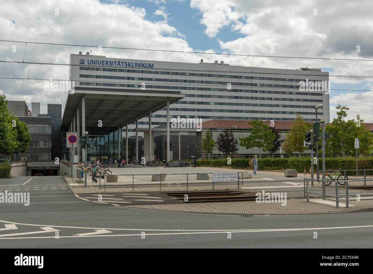 view of the main building of the university hospital Frankfurt Stock Photo