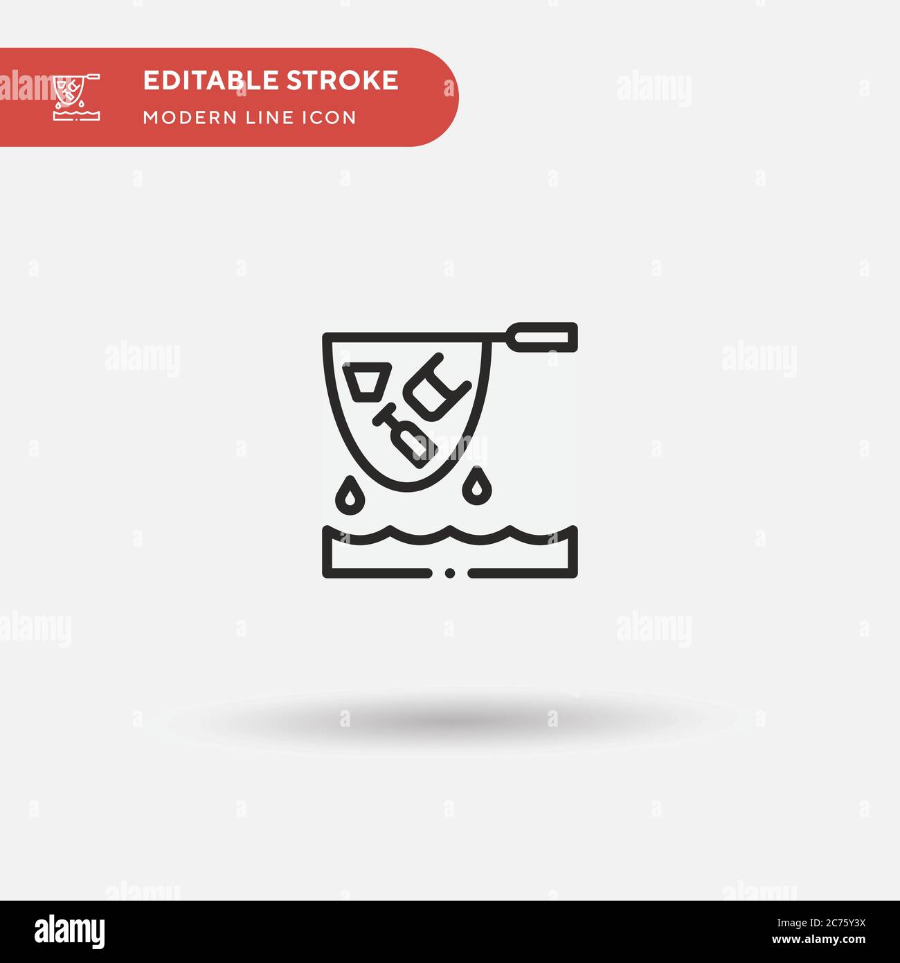Garbage Simple vector icon. Illustration symbol design template for web mobile UI element. Perfect color modern pictogram on editable stroke. Garbage icons for your business project Stock Vector