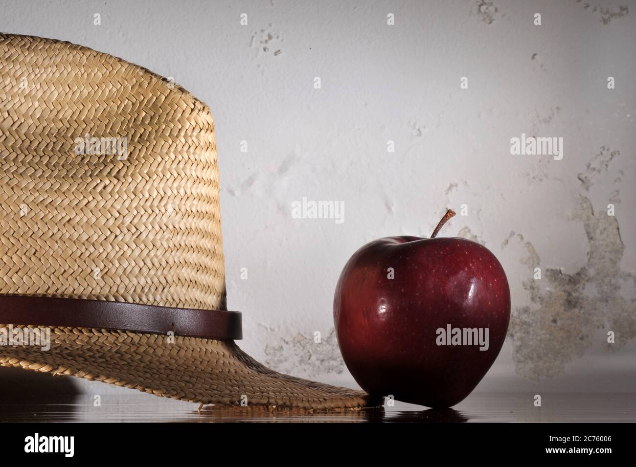 Jesolo, 12/4/2020. Still-life red apple. Stock Photo