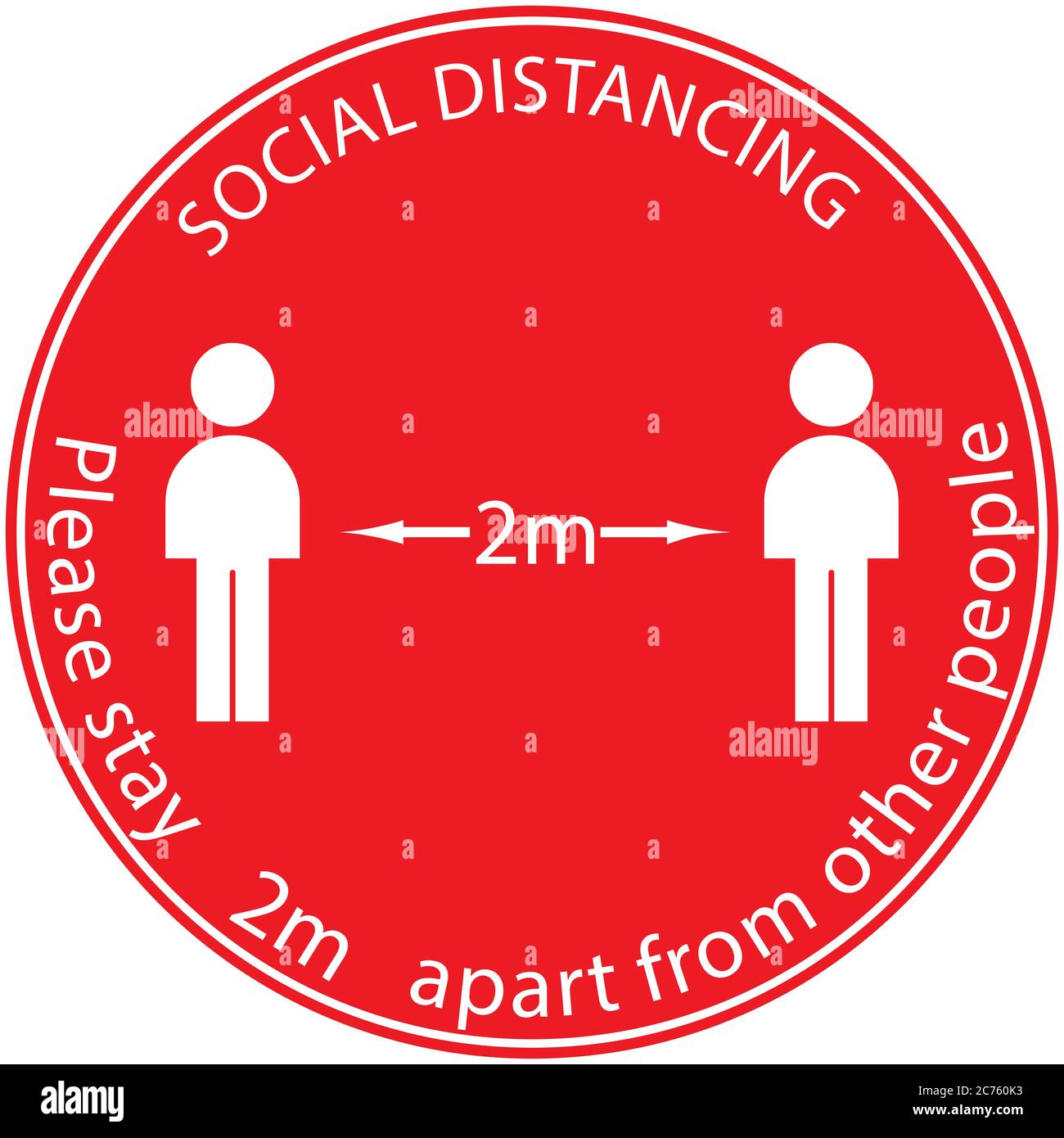 Icon people concept Social Distancing stay 2m apart from other people ...