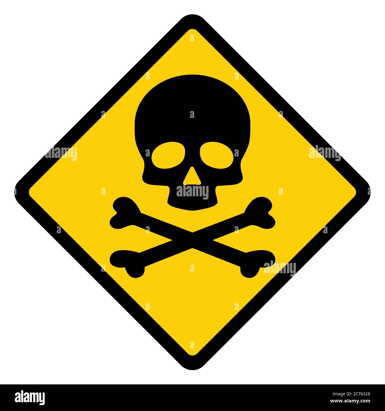 Hazard warning symbol vector icon flat sign symbol with rectangle mark isolated on white background . Stock Vector