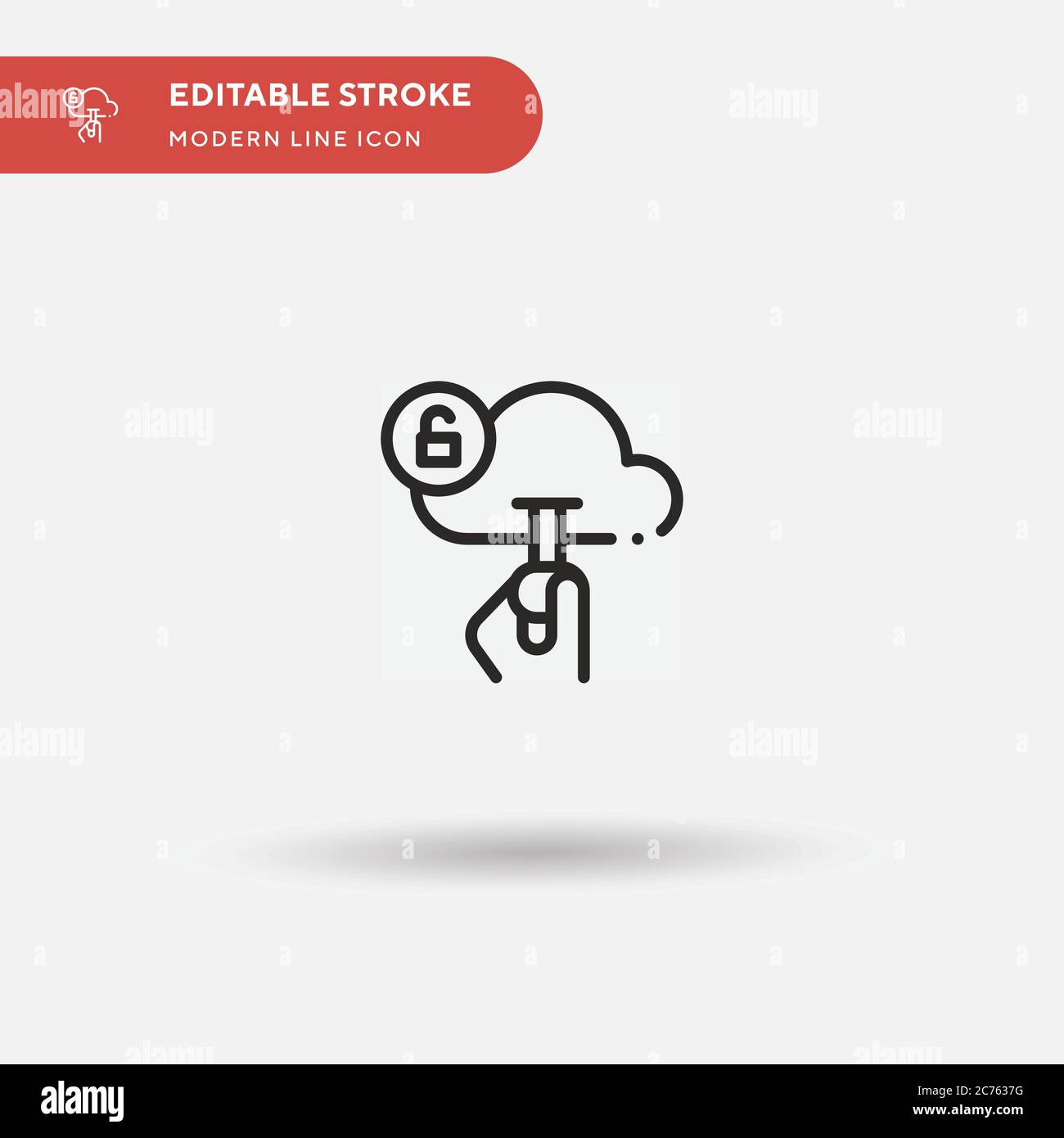 Cloud Storage Simple vector icon. Illustration symbol design template for web mobile UI element. Perfect color modern pictogram on editable stroke. Cloud Storage icons for your business project Stock Vector