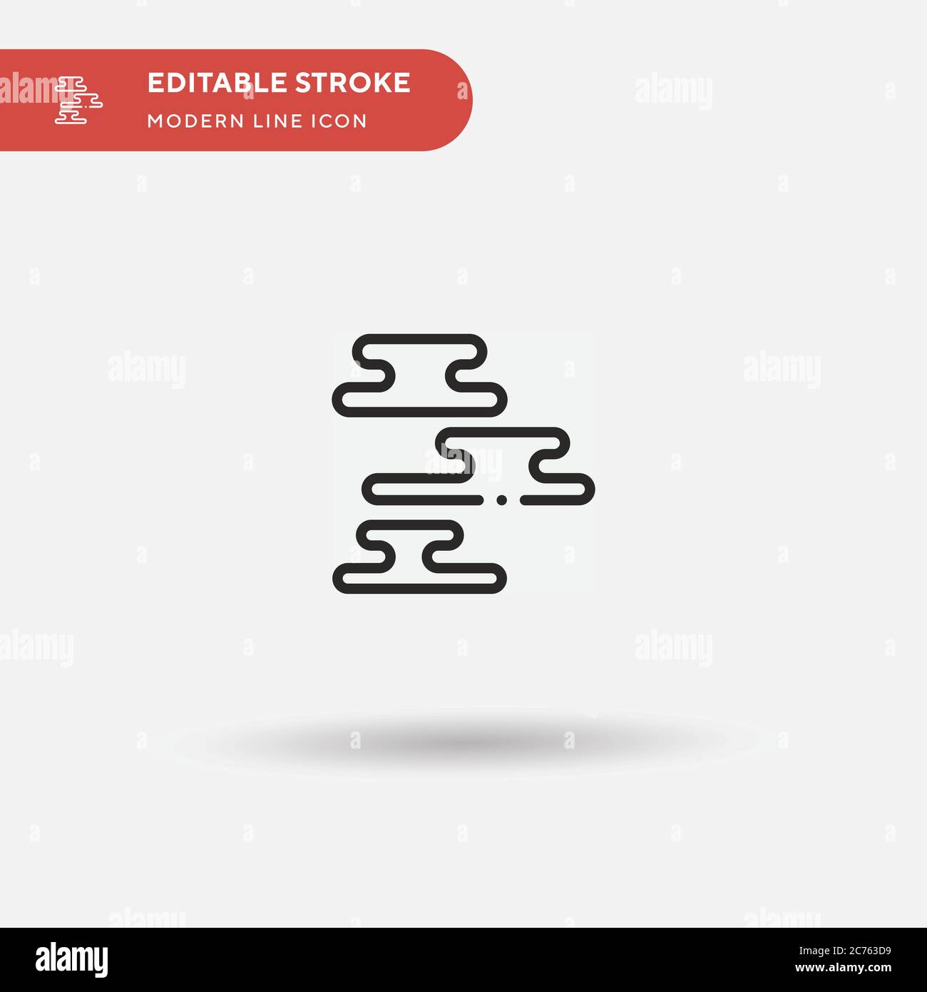 Fog Simple vector icon. Illustration symbol design template for web mobile UI element. Perfect color modern pictogram on editable stroke. Fog icons for your business project Stock Vector