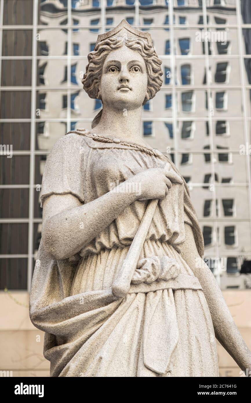 Statue of Industry outside the Chicago Board of Trade Stock Photo