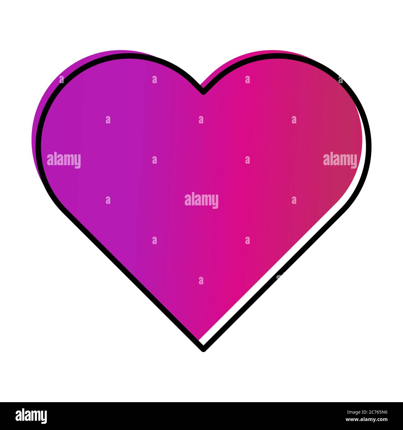 Heart icon, love vector symbol isolated on white bacground. Valentine ...