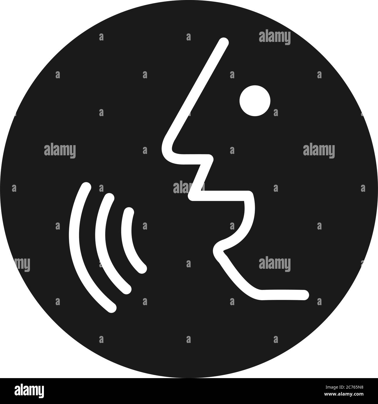 Voice percon icon design. Flat symbol vector, modern illustration . Stock Vector