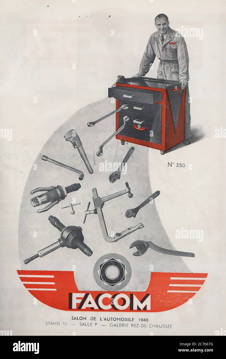 Publicité Outillages Facom De 1948 - Vintage car advertising Stock Photo -  Alamy