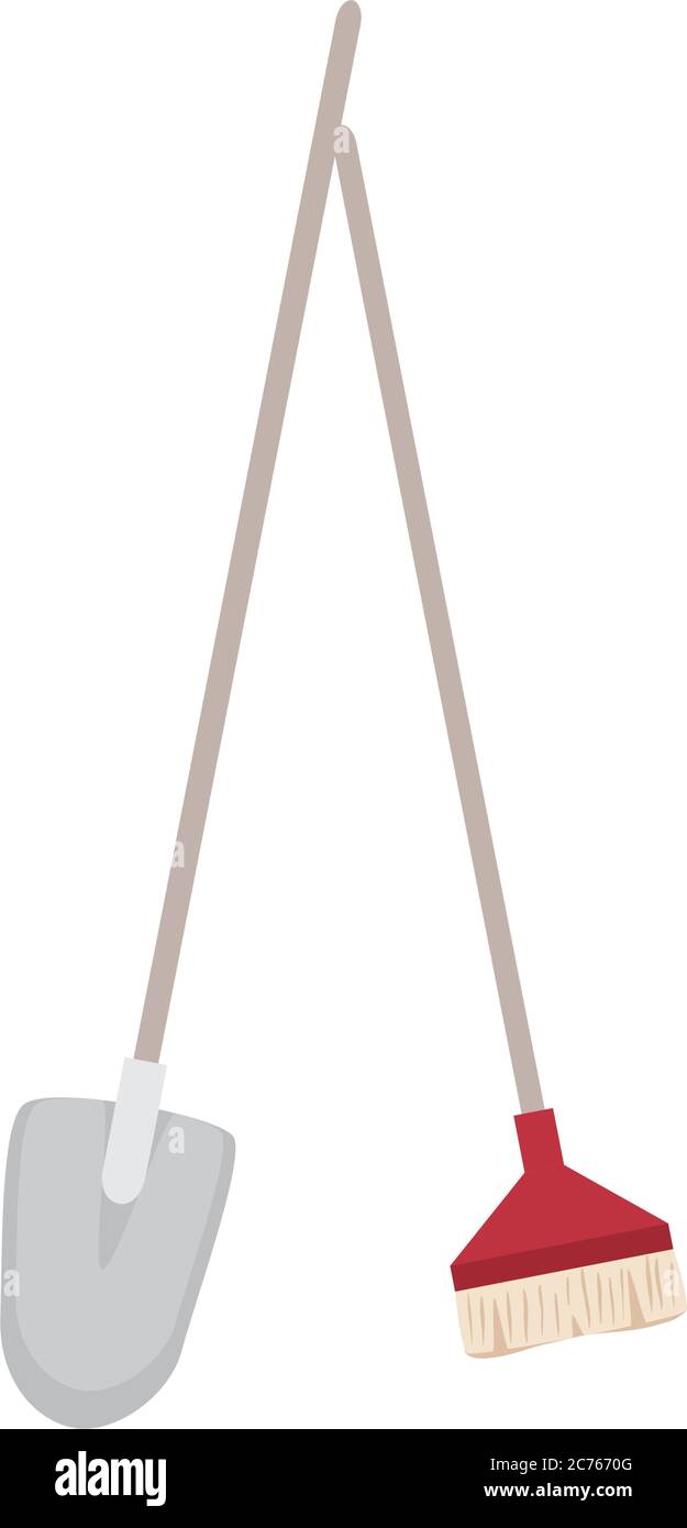 shovel and brush vector design Stock Vector Image & Art Alamy