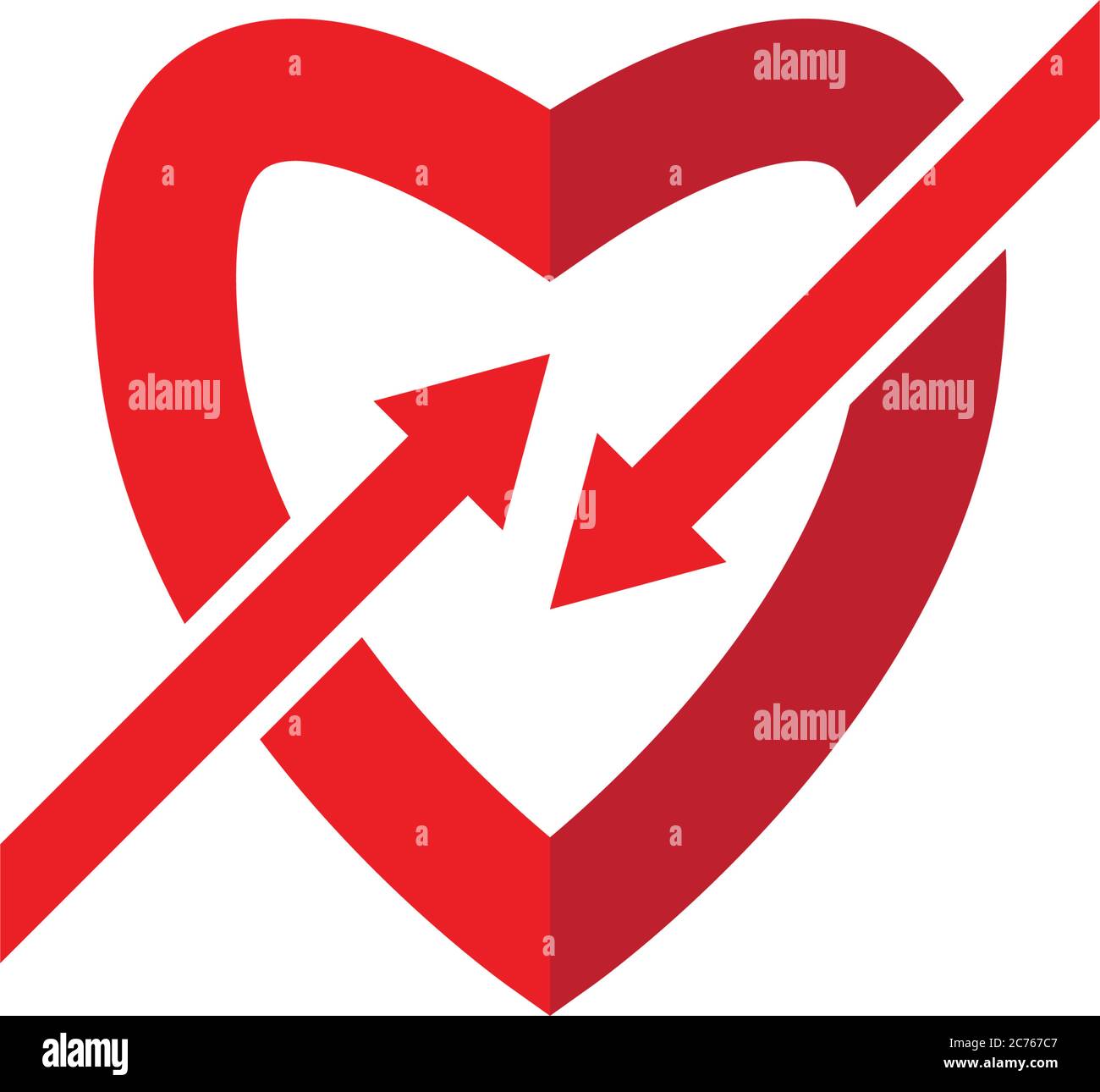 Heart Logo Template vector illustration Stock Vector Image & Art - Alamy