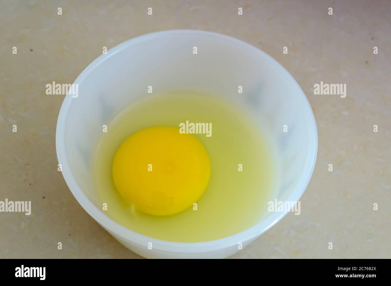 Rich Yellow Egg Yolk Stock Photo Alamy