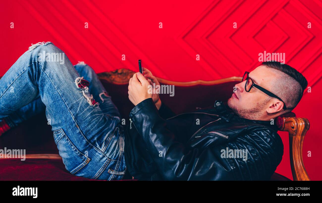 Carefree young man flipping hi-res stock photography and images - Alamy