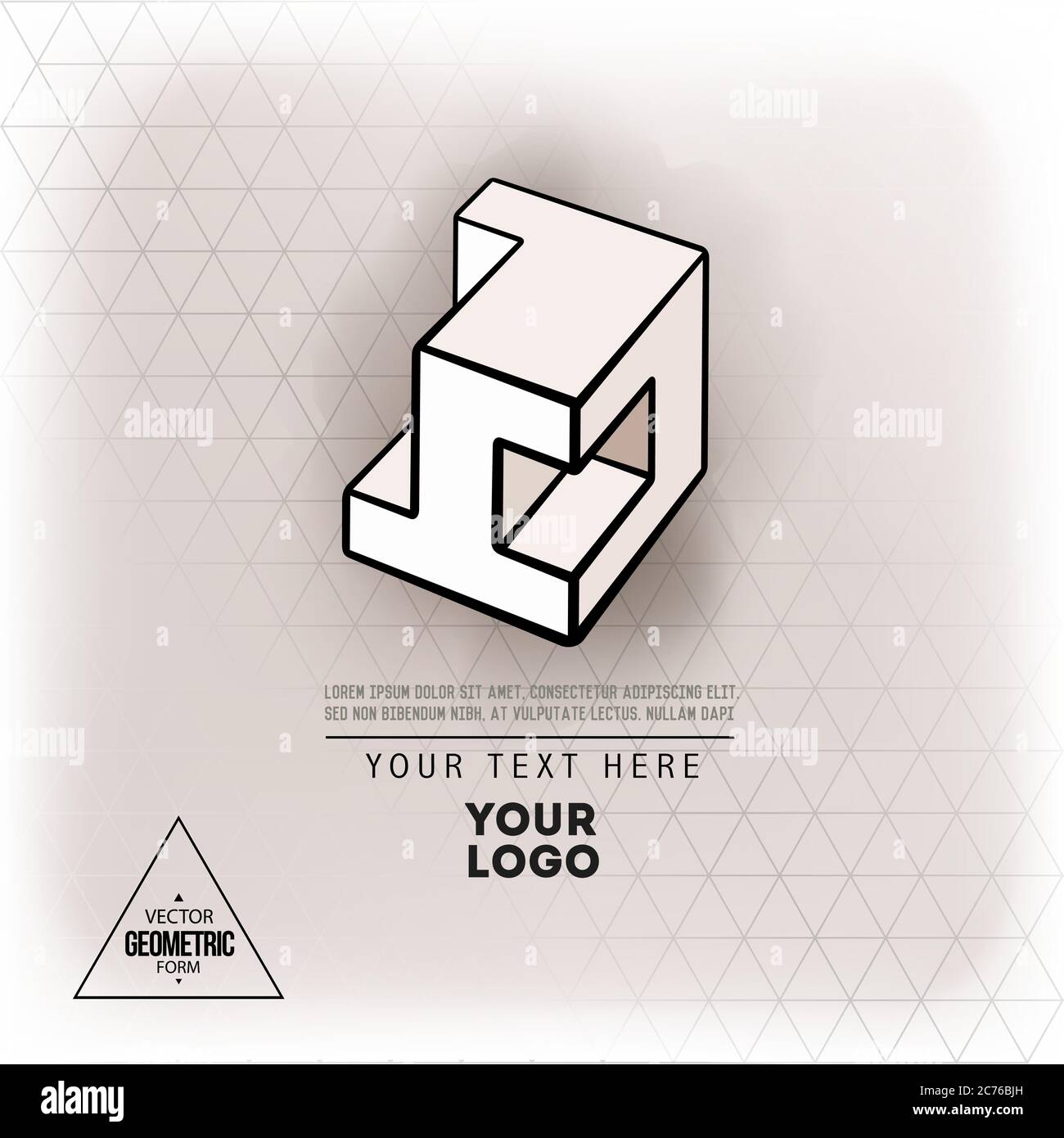 Vector geometric figure cube logo design Stock Vector Image & Art - Alamy