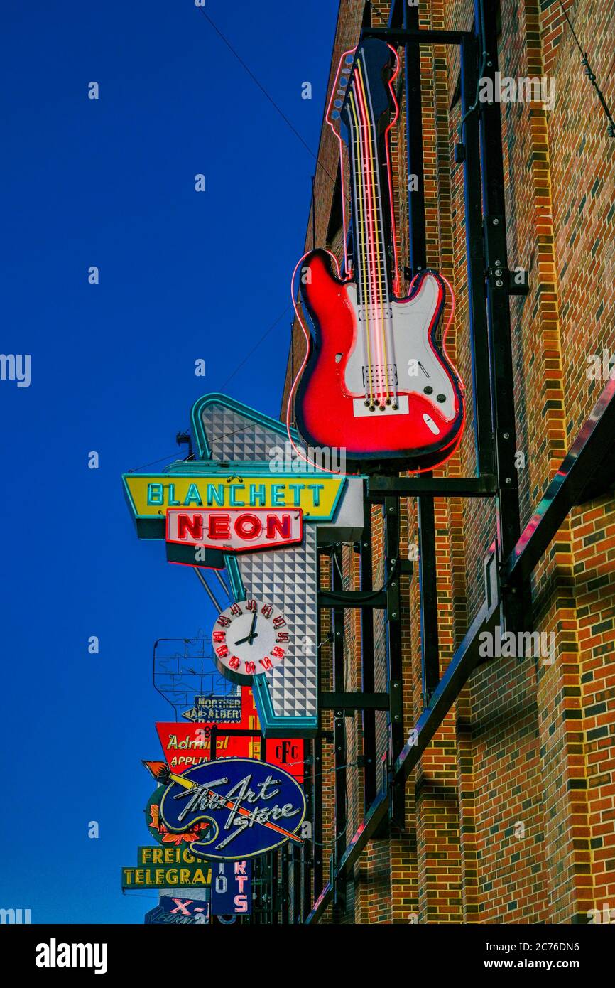 Vintage neon signs, Neon Sign Museum, Fourth St. Promenade, Edmonton