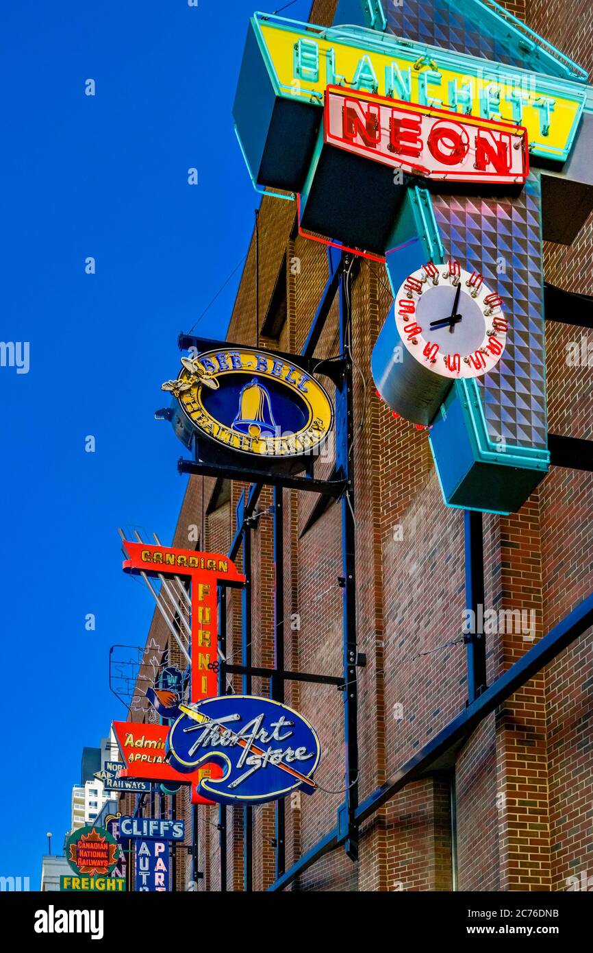 Vintage neon signs edmonton hires stock photography and images Alamy