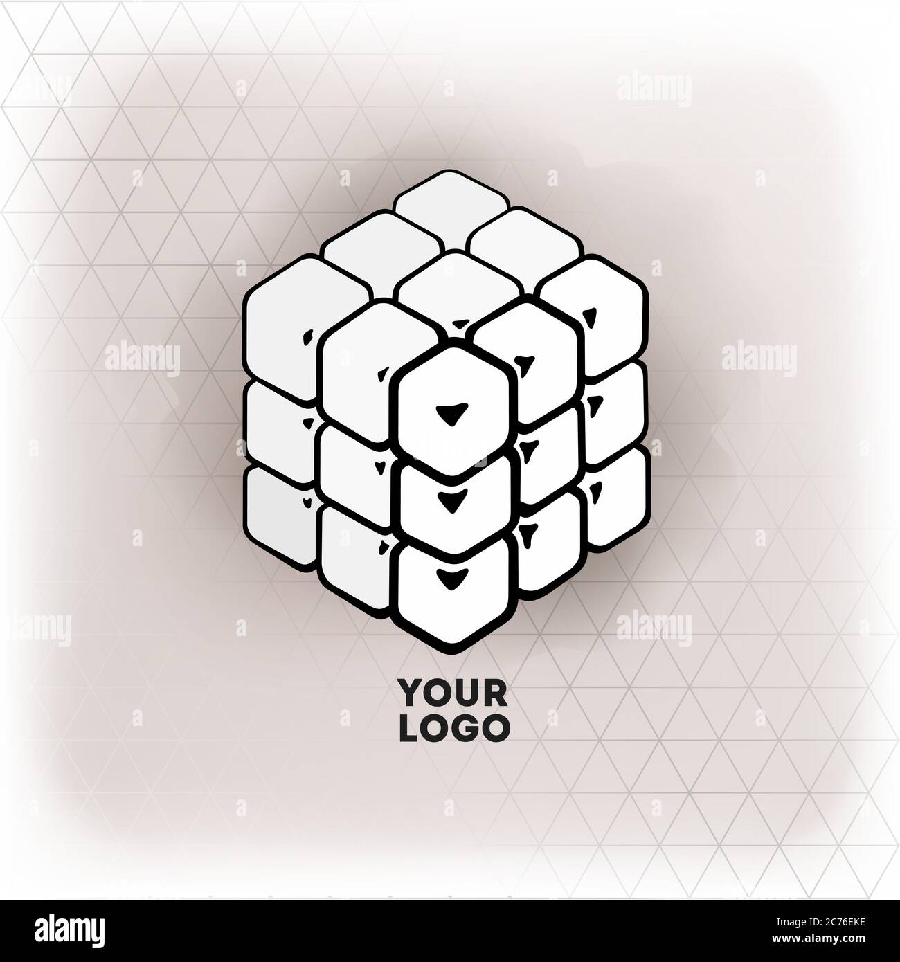 Vector geometric figure cube logo design Stock Vector Image & Art Alamy