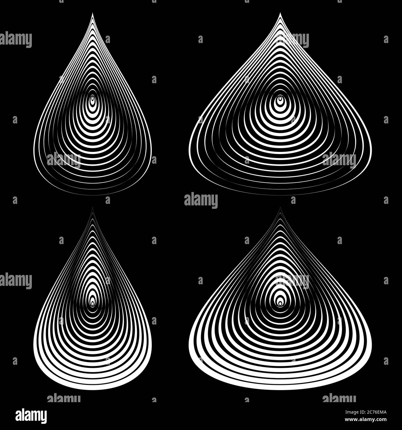 Set of vector drops elements from lines Stock Vector Image & Art - Alamy