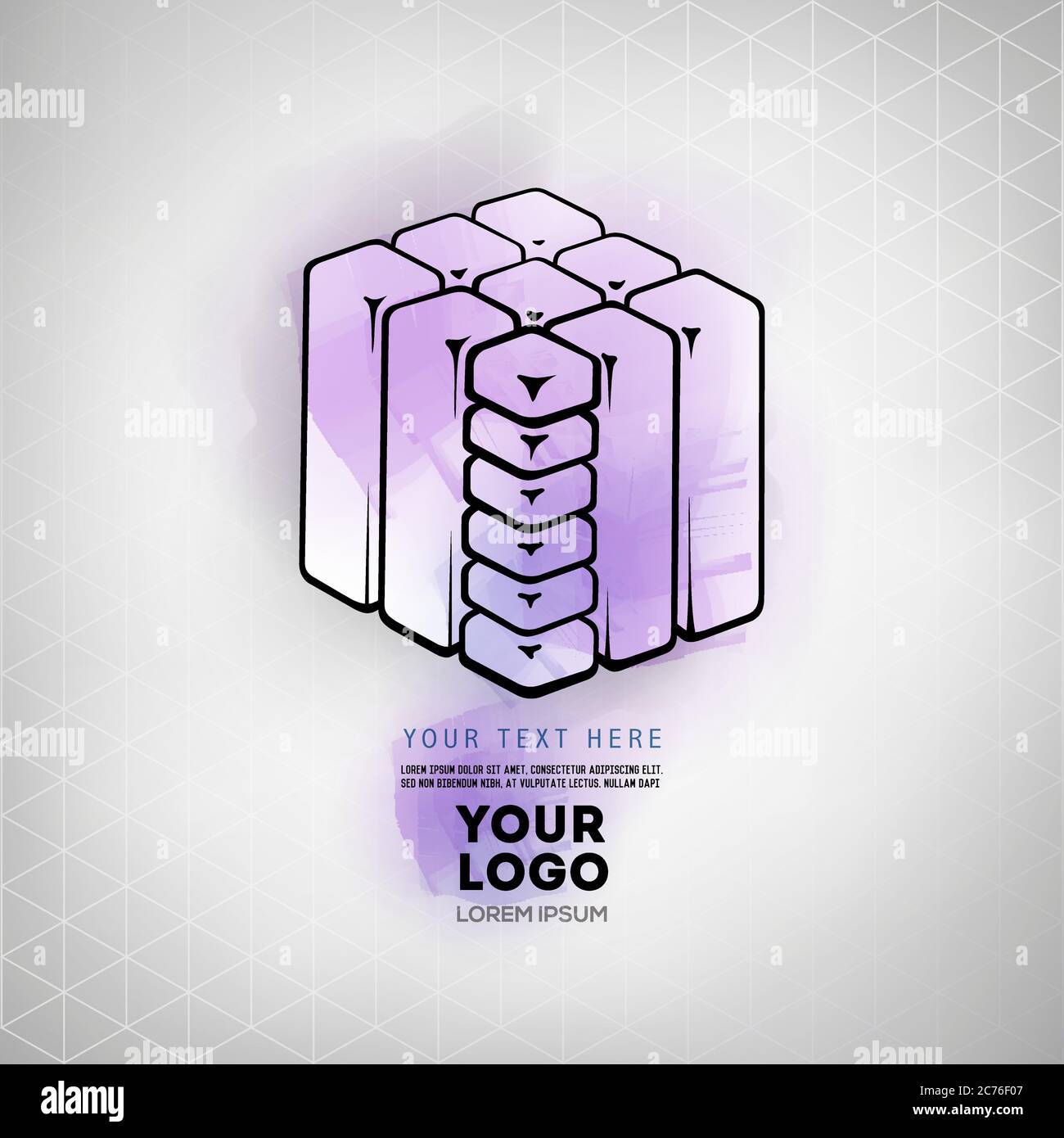 Vector geometric figure cube logo design Stock Vector Image & Art - Alamy