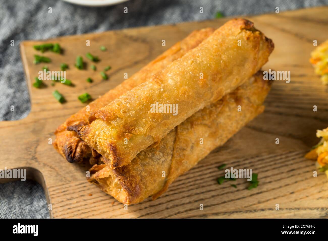 Homemade Chinese Vegetable Egg Rolls with Dipping Sauce Stock Photo Alamy