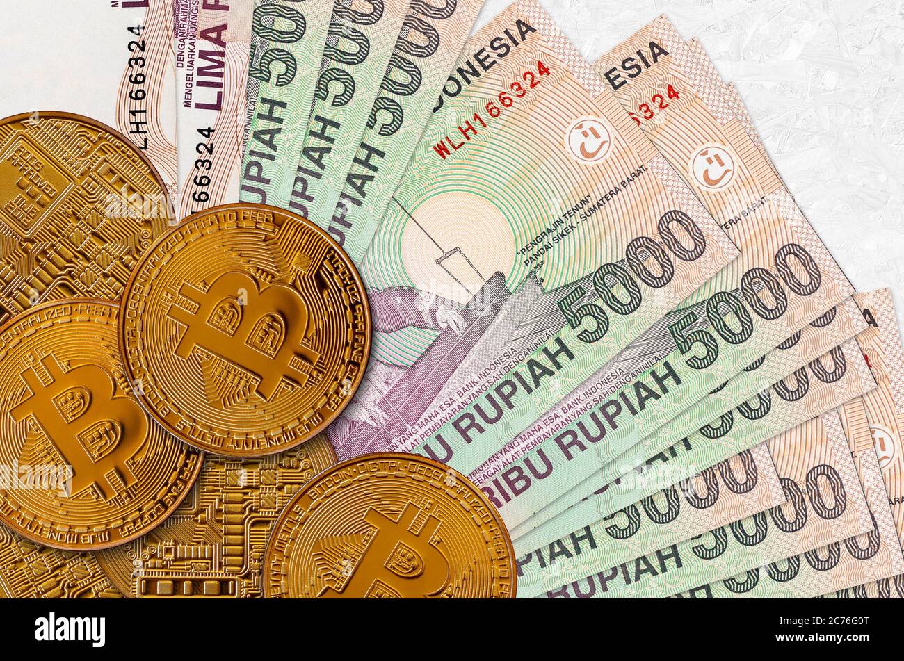 Bitcoin and Indonesia Rupiah Stock Photo - Alamy