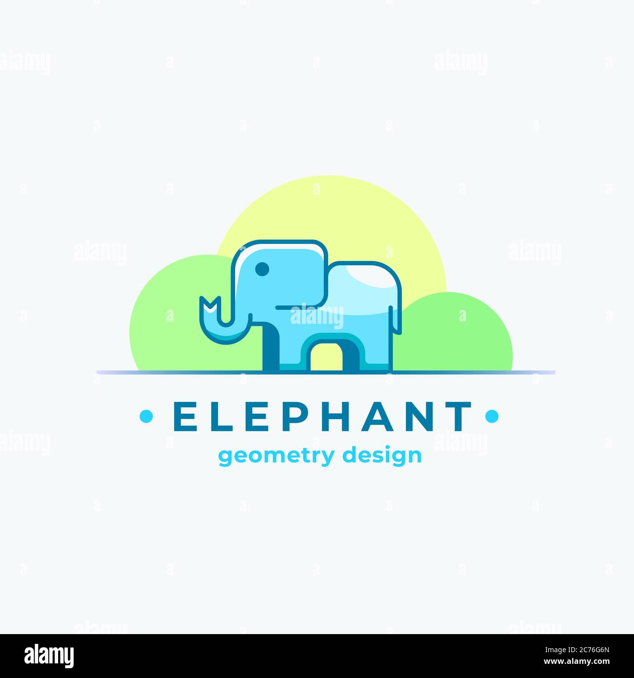 Elephan Design Elephan Geometry Design. Abstract Vector Sign, Symbol or Logo Template ...