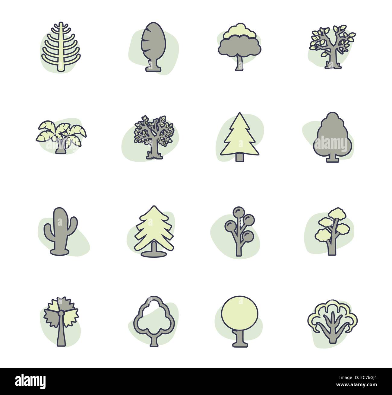 Tree icons set Stock Vector Image & Art - Alamy