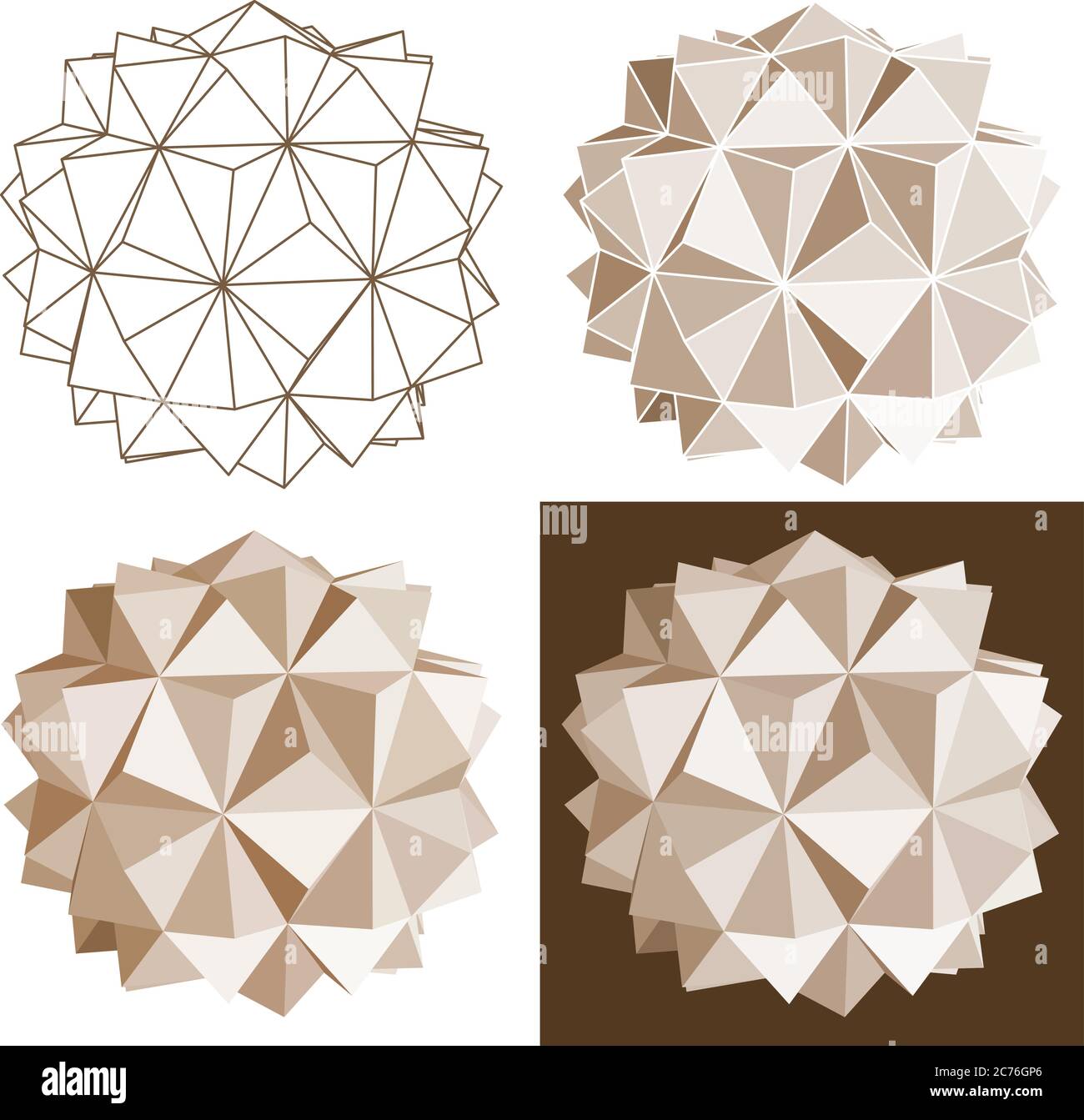 Vector Circles with triangular effect Stock Vector Image & Art Alamy