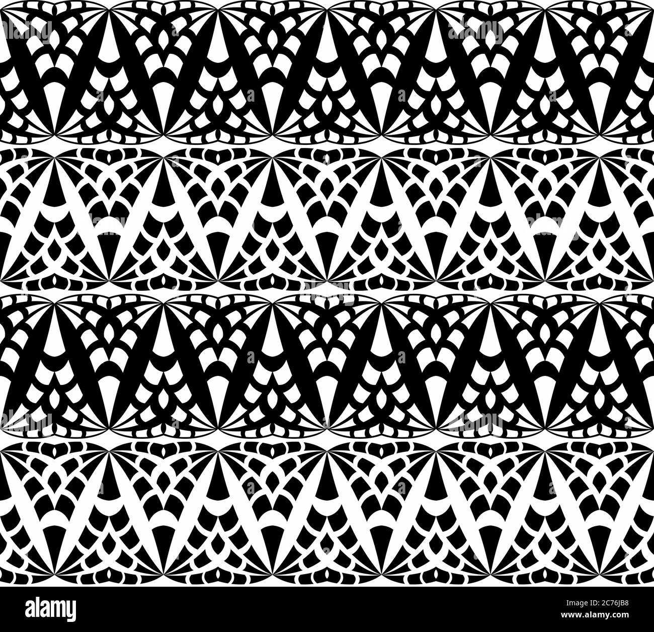 Vector abstract lace hand drawn seamless pattern Stock Vector