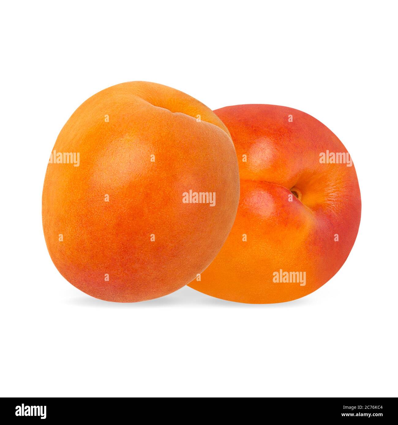 Apricots isolated on white background with clipping path Stock Photo