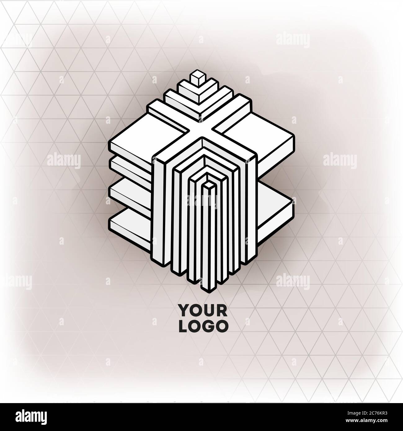 Vector geometric figure cube logo design Stock Vector Image & Art - Alamy