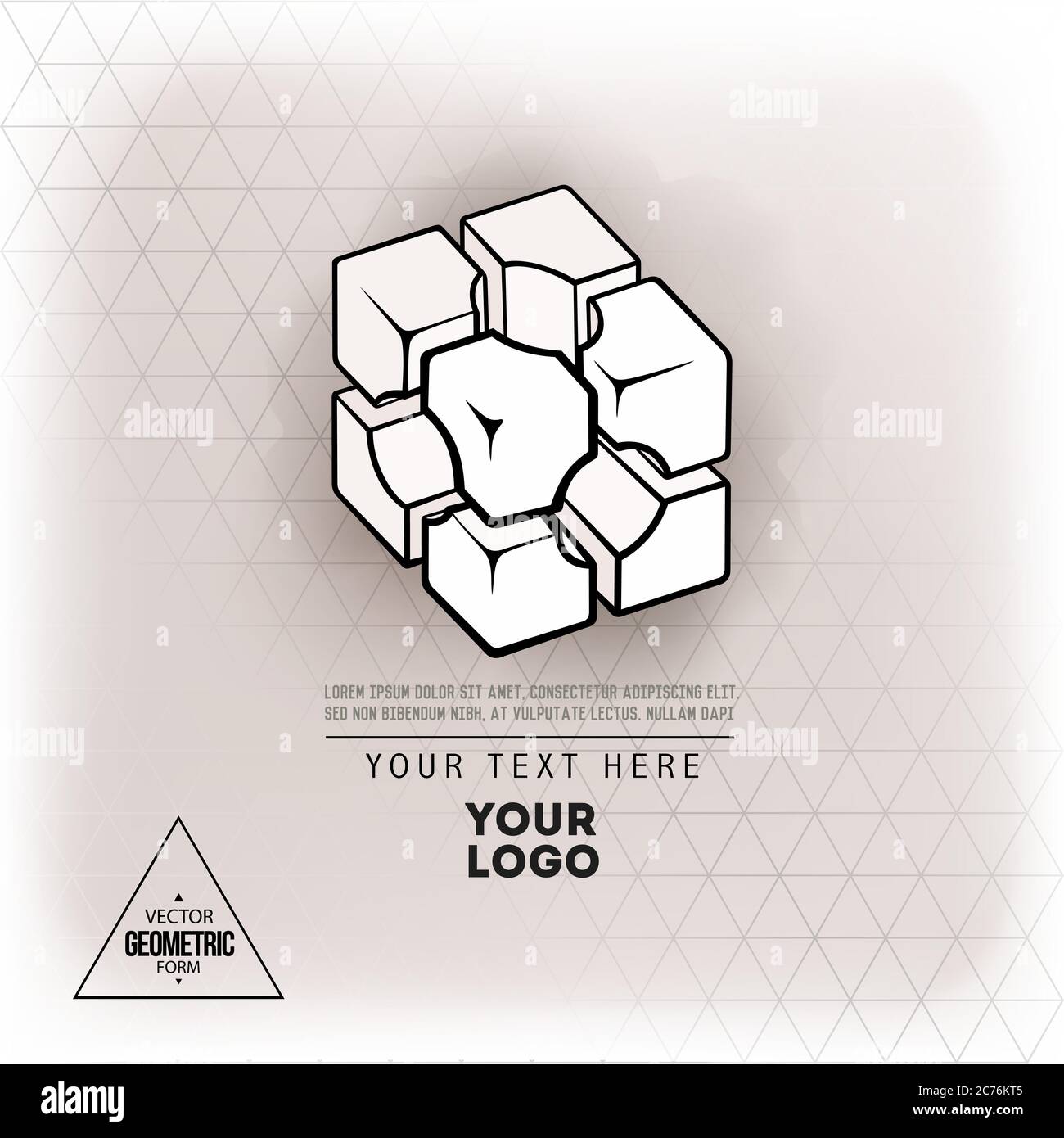 Vector geometric figure cube logo design Stock Vector Image & Art - Alamy