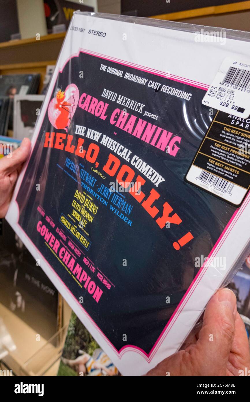 Vinyl Records in the Barnes & Noble Bookstore on Fifth Avenue, NYC, USA