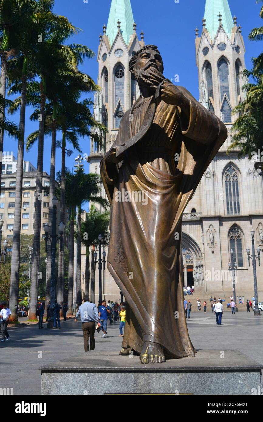 Statue in Sao Paulo, Brazil Stock Photo Alamy