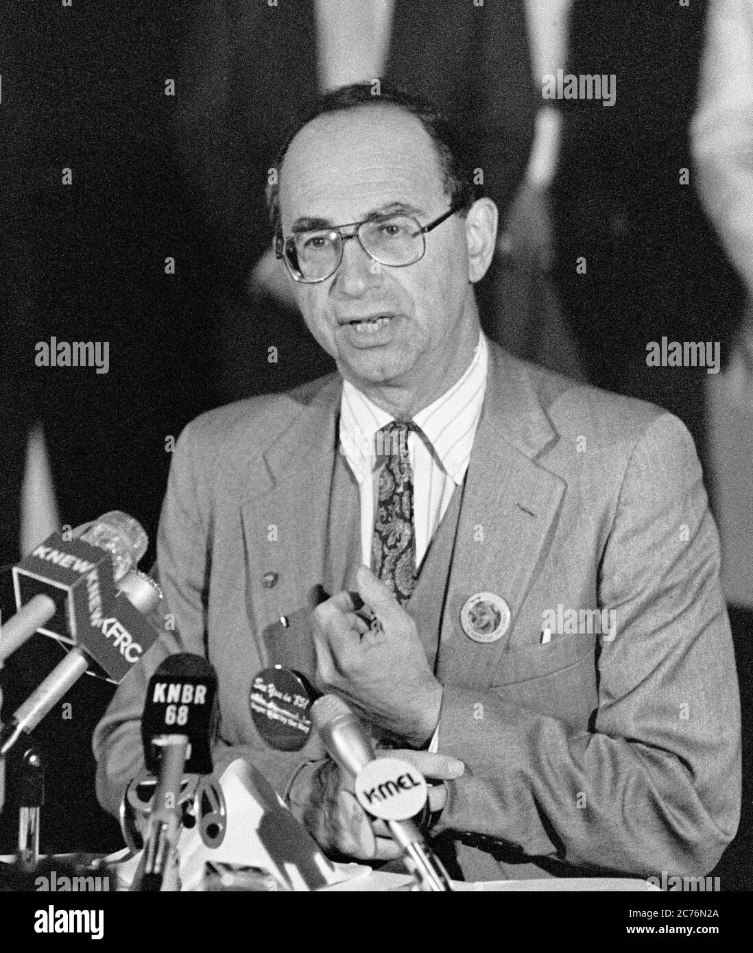 Quentin L. Kopp, San Francisco Supervisor, politician 1984 Stock Photo