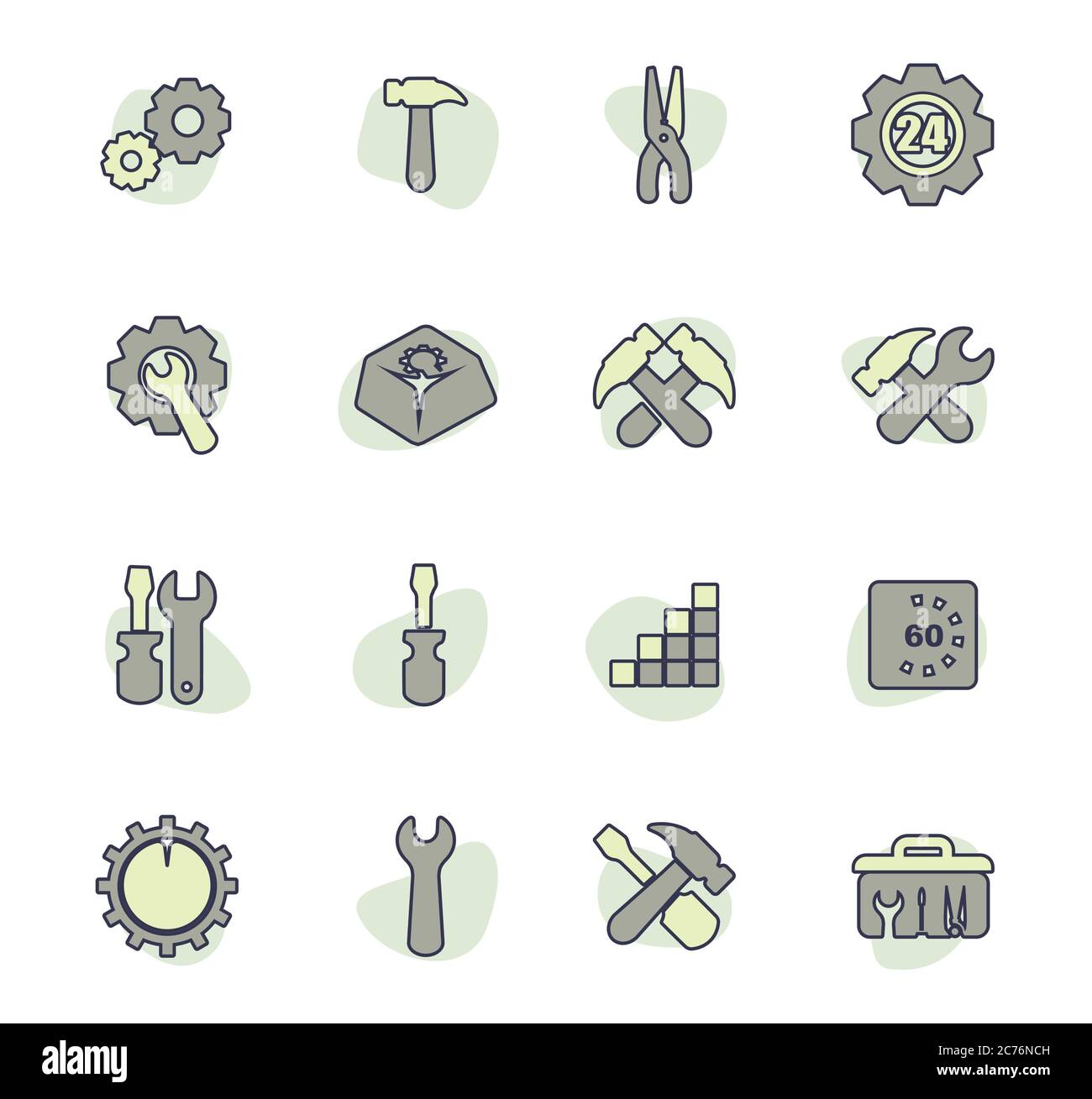 Setting icons set Stock Vector