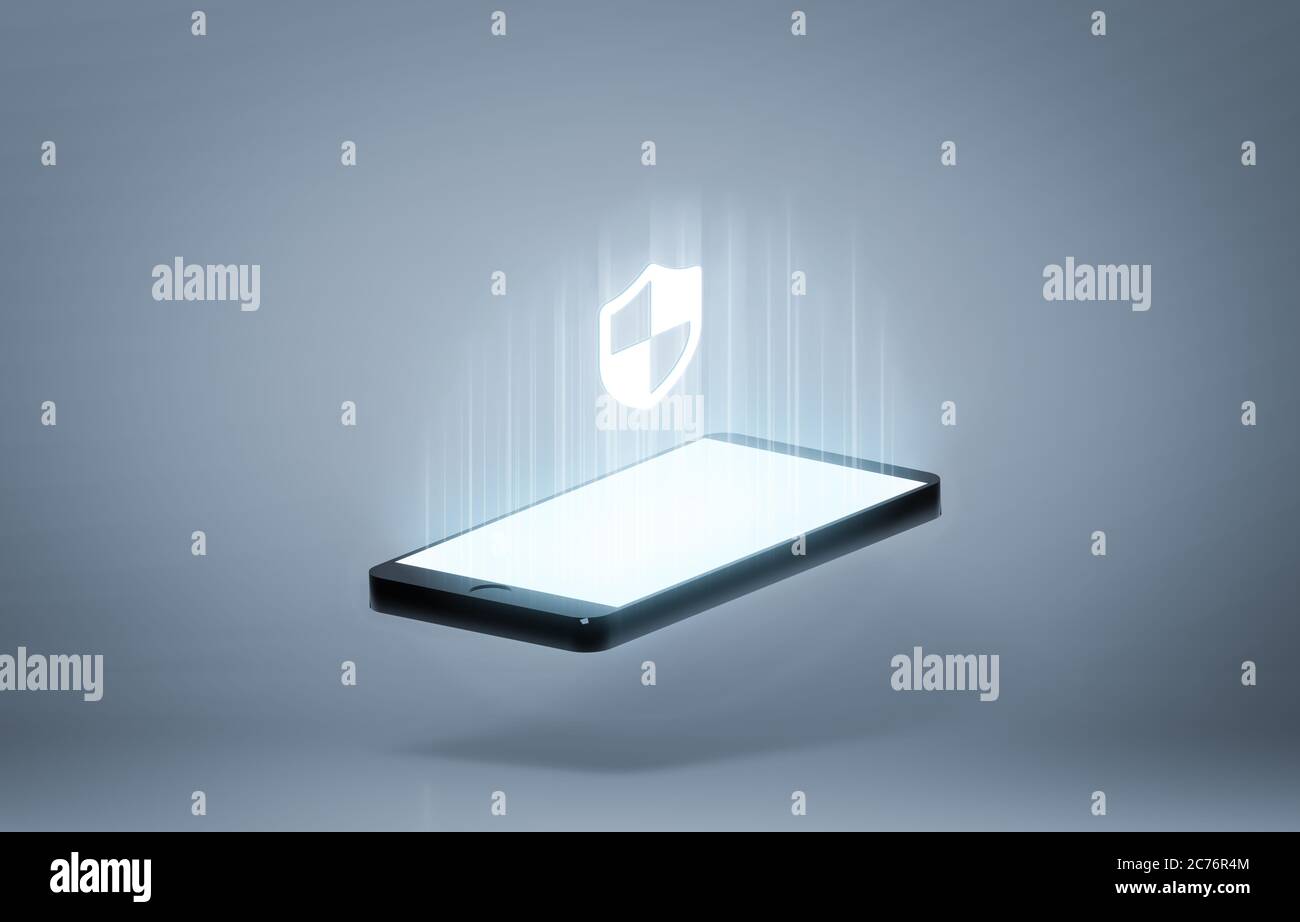 Smartphone 3D Render Illustration Stock Photo - Alamy